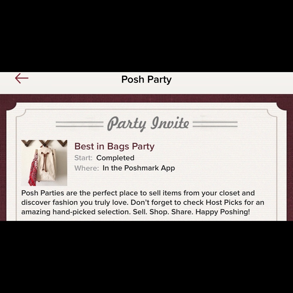 ISO the bag @3pm party today